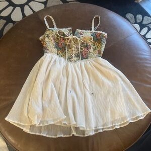 Cider Cream Mini Dress with Elegant Design